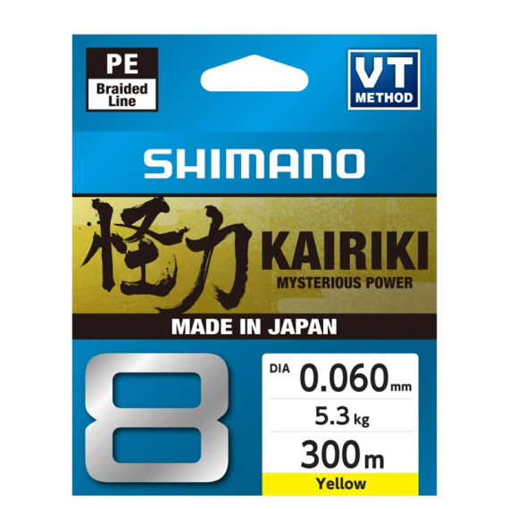 Shimano Kairiki 8 150m Yellow i gruppen Fiskelinor / Flätlinor & Superlinor hos Fishline (59WPLA58R38r)