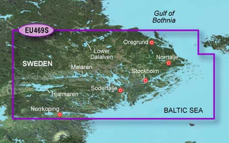 Garmin Bluechart G3 Vision 469S Norrköping-Öregrund i gruppen Marinelektronik & Båt / Sjökort & Kartor hos Fishline (010-C0813-00)