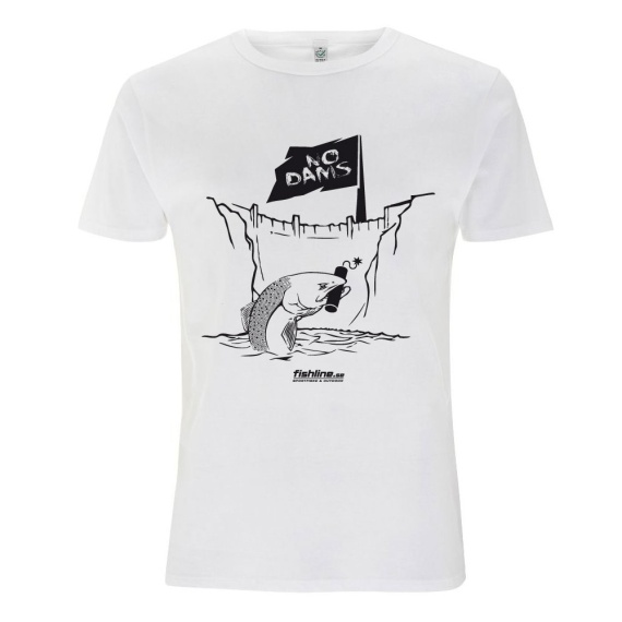 Fishline No Dams Men\'s 100% Organic Cotton t-shirt i gruppen Kläder & Skor / Kläder / T-shirts hos Fishline (01098_NODAMS-Sr)