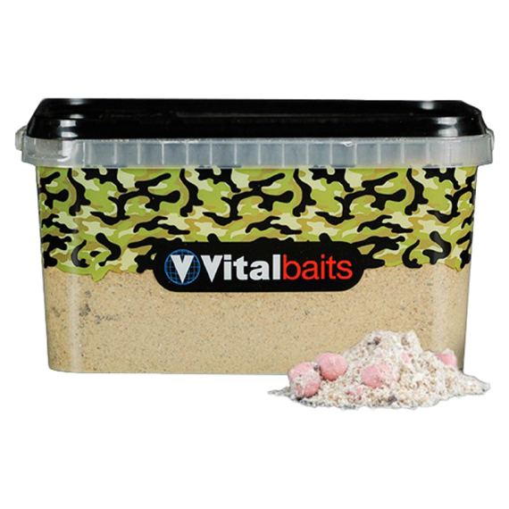 Vital Baits Groundbait Strawberry Nutty Bucket 3 kg i gruppen Fiskedrag / Boilies, Krokbeten & Mäsk / Mäsk / Groundbait hos Fishline (08-0017)