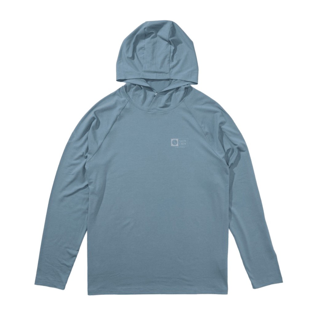 Salty Crew Mariner Hood Tech Tee Pilot Blue i gruppen Kläder & Skor / Kläder / Tröjor / Långärmade T-shirts hos Fishline (0804046543862r)