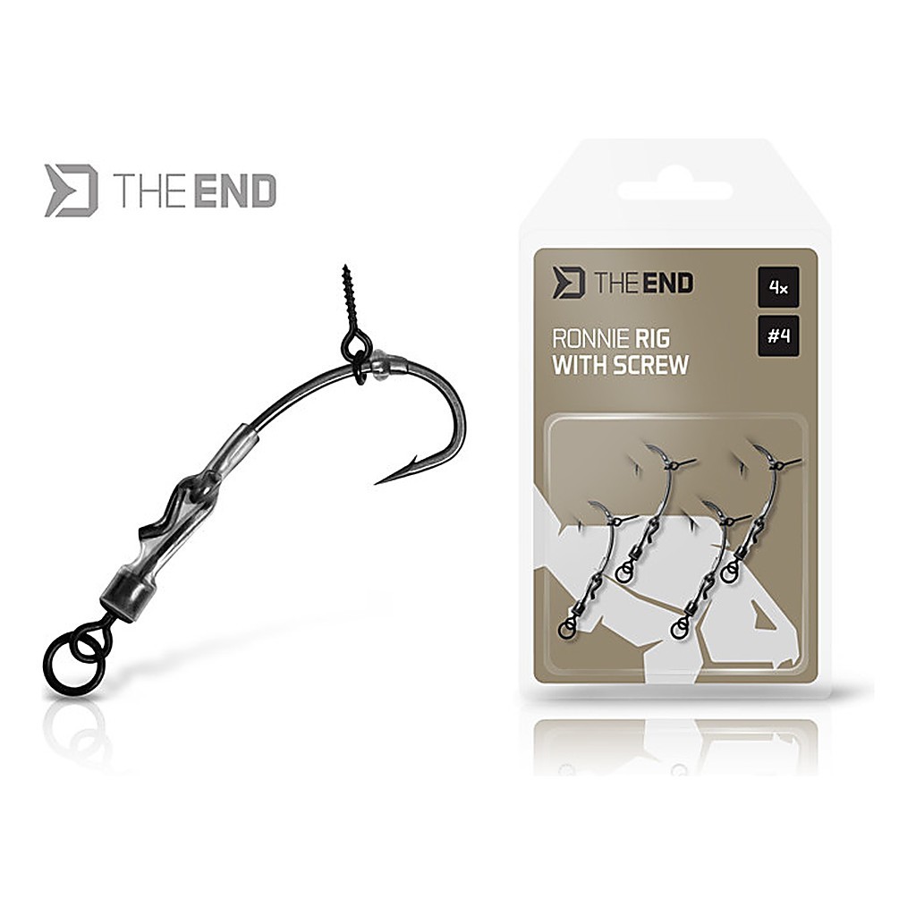 Delphin The End Ronnie Rig with Bait Screw 4-pack i gruppen Krok & Småplock / Färdiga Riggar hos Fishline (101005681r)