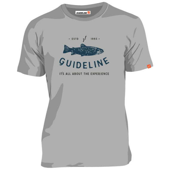 Guideline The Trout ECO Tee Grey Melange i gruppen Kläder & Skor / Kläder / T-shirts hos Fishline (106116GLr)