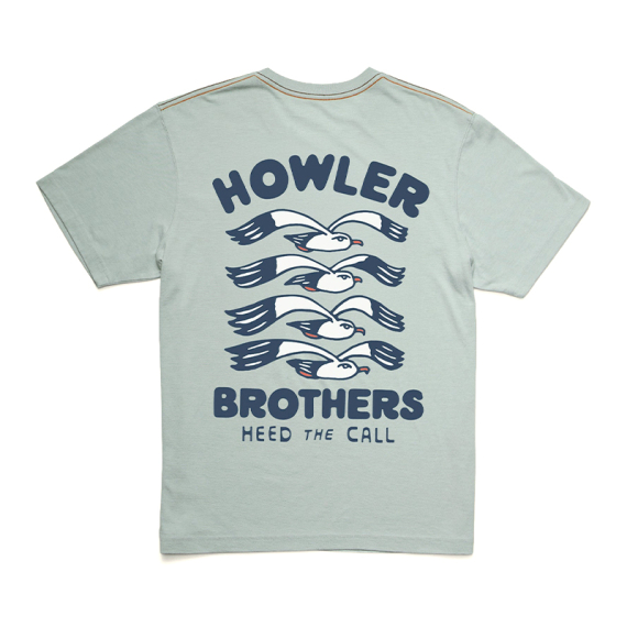 Howler Bro\'s Cotton T-Shirt Flocka Seagulls Puritan Grey i gruppen Kläder & Skor / Kläder / T-shirts hos Fishline (111325F-FLO-Sr)