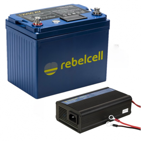 Rebelcell 12V50 AV l-ion Batteri (632 Wh) Med Laddare 12.6V10A Li-ion i gruppen Marinelektronik & Båt / Marinbatterier & Laddare / Marinbatterier / Litiumbatterier hos Fishline (12050AVREUAPaket)