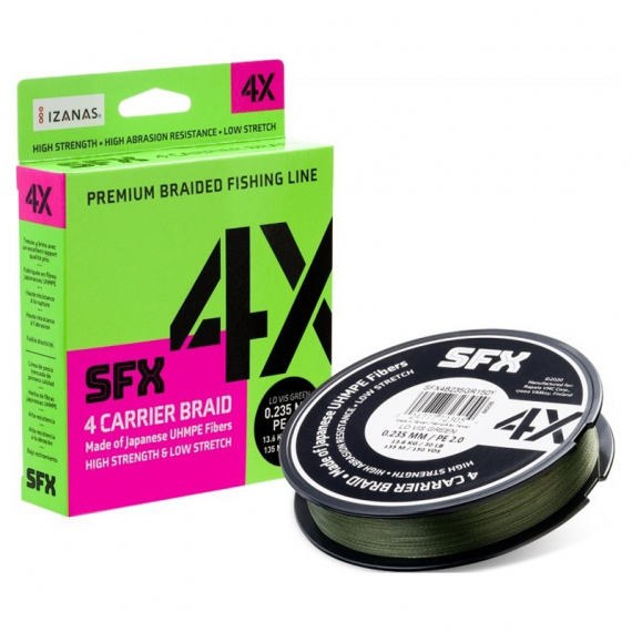 SFX 4X Braid Low Vis Green 137m i gruppen Fiskelinor / Flätlinor & Superlinor hos Fishline (126707NOr)