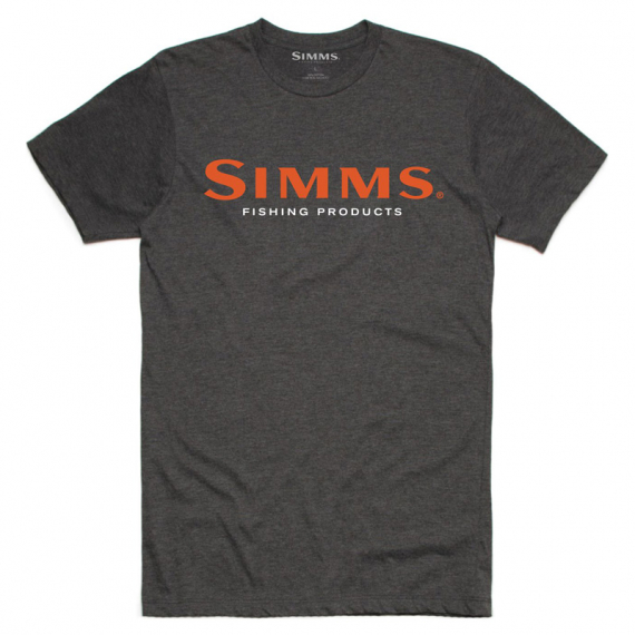 Simms Logo T-Shirt Charcoal Heather i gruppen Kläder & Skor / Kläder / T-shirts hos Fishline (12803-086-30r)