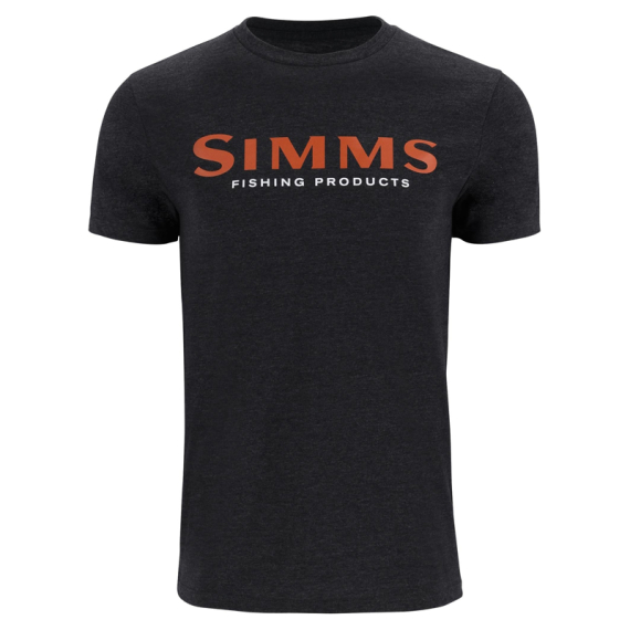 Simms Logo T-Shirt Dark Gunmetal Heather i gruppen Kläder & Skor / Kläder / T-shirts hos Fishline (12803-1293-20r)