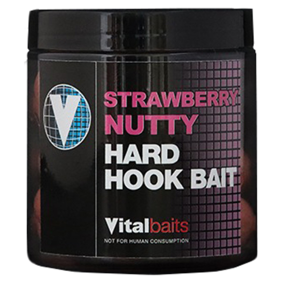 Vital Baits Strawberry Nutty 100 g i gruppen Fiskedrag / Boilies, Krokbeten & Mäsk / Boilies hos Fishline (13-0031r)