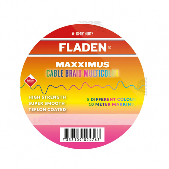 Fladen Maxximus Cable Braid Multicolor 300m i gruppen Fiskelinor / Flätlinor & Superlinor hos Fishline (13-1630018r)