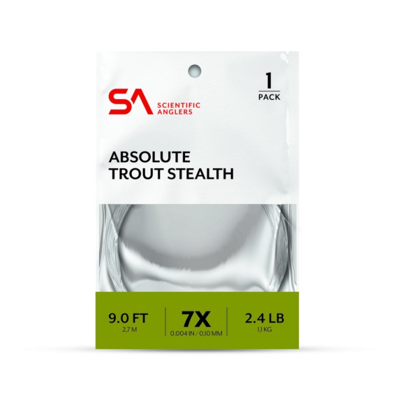 SA Absolute Trout Stealth Leader 9\' i gruppen Krok & Småplock / Tafsar & Tafsmaterial / Färdiga Tafsar / Taperade Flugfisketafsar hos Fishline (134125r)