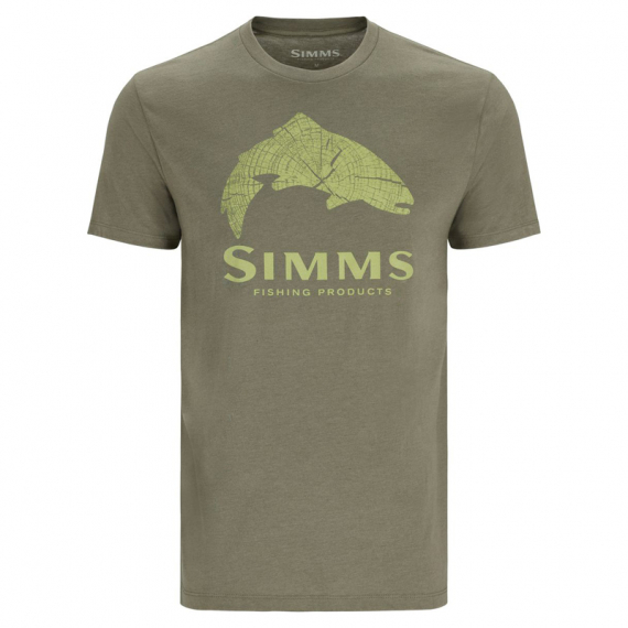 Simms Wood Trout Fill T-Shirt Military Heather Neon i gruppen Kläder & Skor / Kläder / T-shirts hos Fishline (13437-2024-30r)