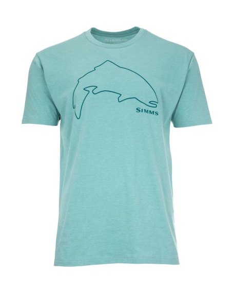Simms Trout Outline T-Shirt Oil Blue Heather i gruppen Kläder & Skor / Kläder / T-shirts hos Fishline (13519-676-20r)
