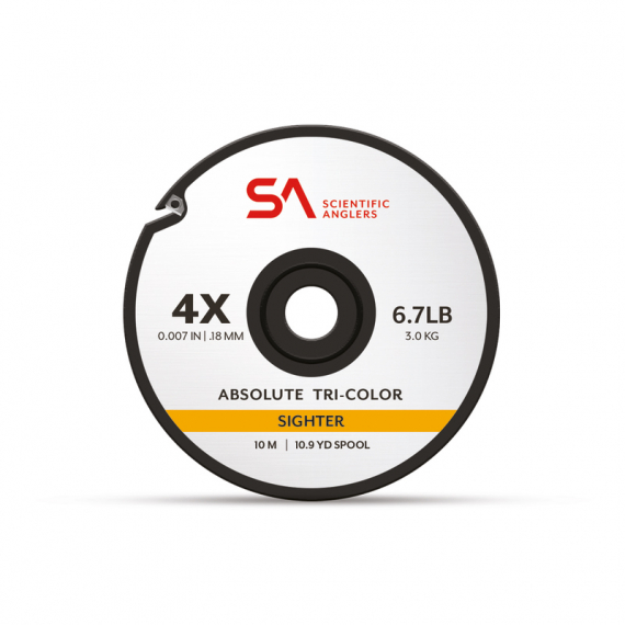 SA Absolute Tri-Color Sighter 4X (0,18 mm) i gruppen Krok & Småplock / Tafsar & Tafsmaterial / Tafsmaterial / Tafsmaterial Flugfiske hos Fishline (135726)