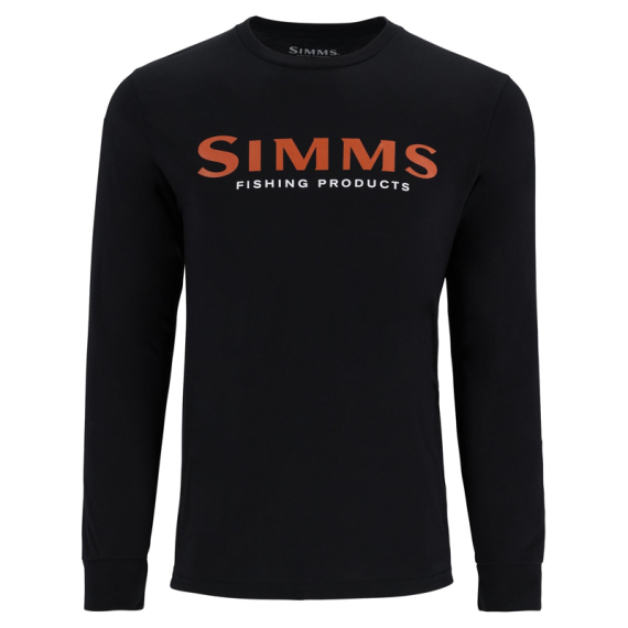 Simms Logo Shirt LS Jet Black i gruppen Kläder & Skor / Kläder / Tröjor / Långärmade T-shirts hos Fishline (13626-1292-20r)