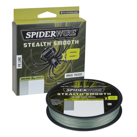 SpiderWire Stealth Smooth Braid 8 Moss Green 150m i gruppen Fiskelinor / Flätlinor & Superlinor hos Fishline (1422073r)