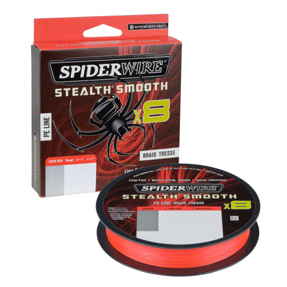 SpiderWire Stealth Smooth braid 8 150m Red i gruppen Fiskelinor / Flätlinor & Superlinor hos Fishline (1422122r)