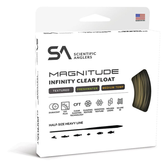 SA Magnitude Infinity Buckskin 10\' Clear Tip i gruppen Fiskelinor / Flugfiskelinor / Enhandslinor hos Fishline (145220r)