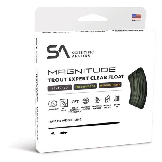 SA Magnitude Trout Expert Sage Green/Clear i gruppen Fiskelinor / Flugfiskelinor / Enhandslinor hos Fishline (145336r)