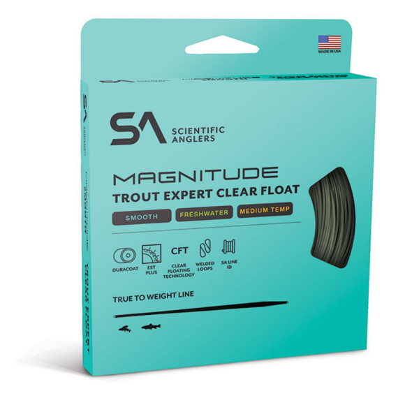 SA Magnitude Smooth Trout Expert Sage Green 10\' Clear i gruppen Fiskelinor / Flugfiskelinor / Enhandslinor hos Fishline (145480r)