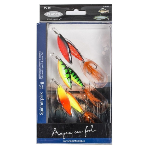 Fladen Spinnerpilk 3-pack 15g Fluo i gruppen Fiskedrag / Havsfiskebeten / Havsfiskepilkar hos Fishline (16-7047)