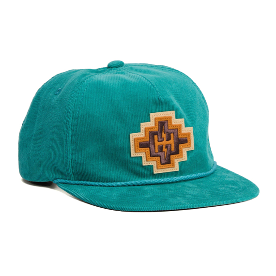 Howler Bro\'s Unstructured Snapback Hats H Bolt Motif - Teal Corduroy i gruppen Kläder & Skor / Kepsar & Huvudbonader / Kepsar hos Fishline (160525F-TEA)