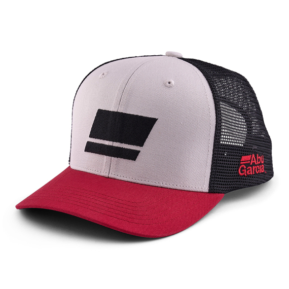 Abu Garcia Flag Trucker - Grey/Red/Black i gruppen Kläder & Skor / Kepsar & Huvudbonader / Kepsar / Truckerkepsar hos Fishline (1640095)