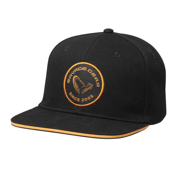 Savage Gear Badge Flatbill Cap - Black Orange i gruppen Kläder & Skor / Kepsar & Huvudbonader / Kepsar hos Fishline (1642626)