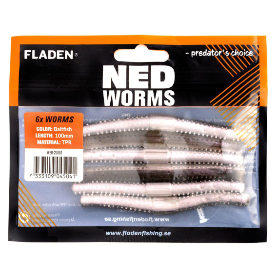 Fladen NED worm 10cm i gruppen Fiskemetoder / Spinnfiske / Fiskedrag / Jiggar & Gummibeten / Kräftor & Creaturebaits hos Fishline (20-20061r)