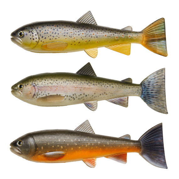 Pulz Bait Skinz Trout, 15cm 3pcs - Brown/Rainbow/Char i gruppen Fiskedrag / Pulz Bait hos Fishline (2000-36)