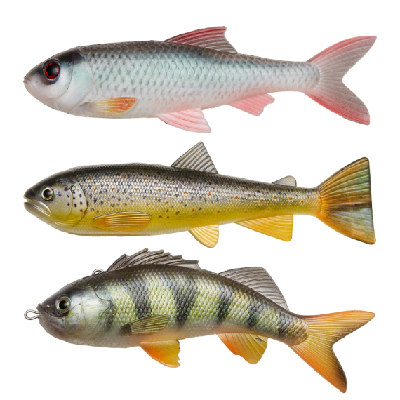 Pulz Bait Skinz Mixed, 15cm 3pcs - Roach/Perch/Brown Trout i gruppen Fiskedrag / Pulz Bait hos Fishline (2000-37)