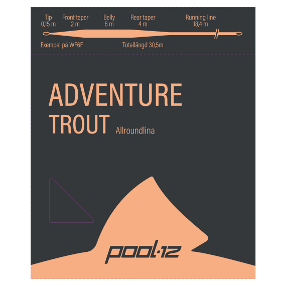 Pool 12 Adventure Trout Flyt i gruppen Fiskelinor / Flugfiskelinor / Enhandslinor hos Fishline (20254820r)