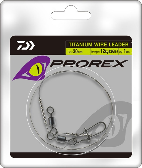 Daiwa Prorex Titanium Wire Leader 30cm i gruppen Krok & Småplock / Tafsar & Tafsmaterial / Färdiga Tafsar / Ståltafsar & Wiretafsar hos Fishline (204905r)