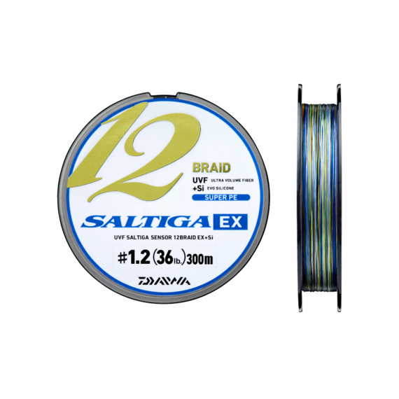 Daiwa Saltiga 12 Braid 2019 Multi Color 300m i gruppen Fiskelinor / Flätlinor & Superlinor hos Fishline (210580r)