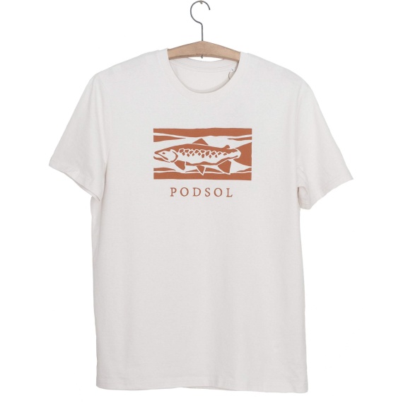 PODSOL T-Shirt TAJGA TROUT VIntage White i gruppen Kläder & Skor / Kläder / T-shirts hos Fishline (21335434r)
