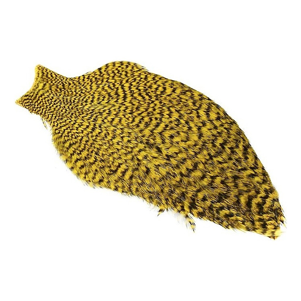 Whiting Freshwater Streamer Cape - Grizzly Dyed Yellow i gruppen Krok & Småplock / Flugbindning / Flugbindningsmaterial / Fjädrar & Nackar / Nackar & Sadlar hos Fishline (21801155)
