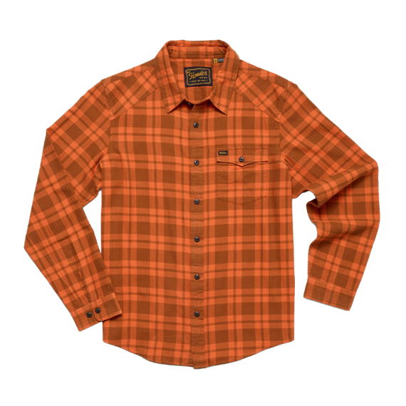 Howler Bro\'s La Grange Lightweight Flannel Cohen Plaid Pumpkin i gruppen Kläder & Skor / Kläder / Skjortor hos Fishline (221425F-PUM-Sr)