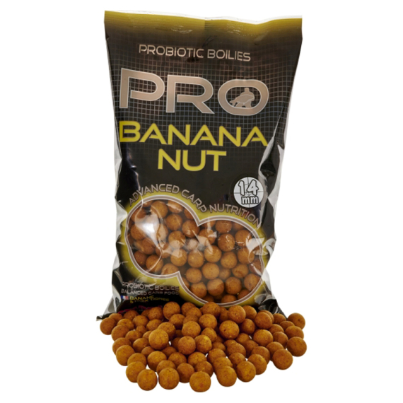 Starbaits Pro Banana Nut Boilies 800g - 14mm i gruppen Fiskedrag / Boilies, Krokbeten & Mäsk / Boilies hos Fishline (29-64067)