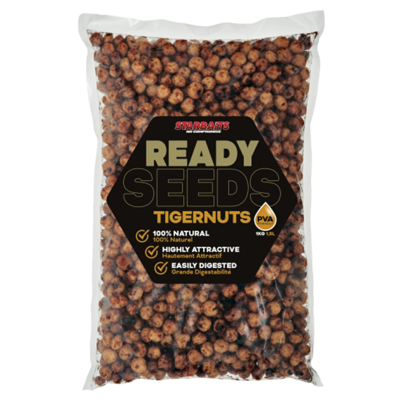 Starbaits Ready Seeds Tigernuts 1kg i gruppen Fiskedrag / Boilies, Krokbeten & Mäsk / Partiklar hos Fishline (29-74211)