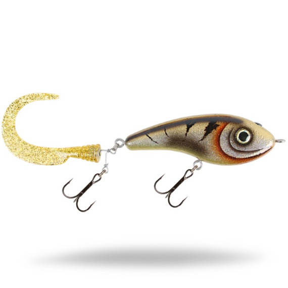 Strike Pro Catchy 13cm - Rockabilly - Orange Glitter i gruppen Fiskedrag / Tailbeten & Hybridbeten hos Fishline (29-EG230-C779)