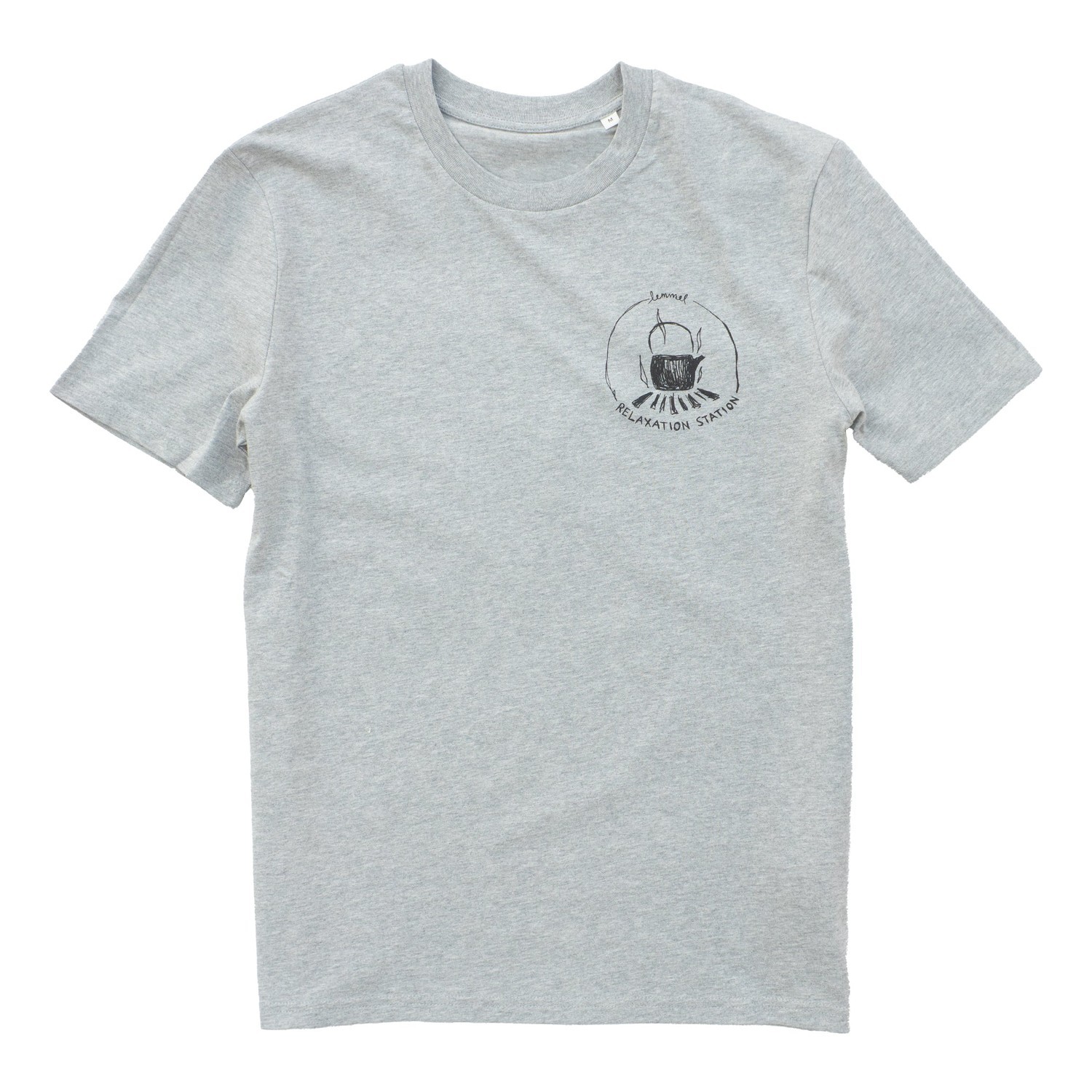 Lemmel T-shirt Mörkt Som Framtiden Heather grey w black print i gruppen Kläder & Skor / Kläder / T-shirts hos Fishline (3010105-6934r)