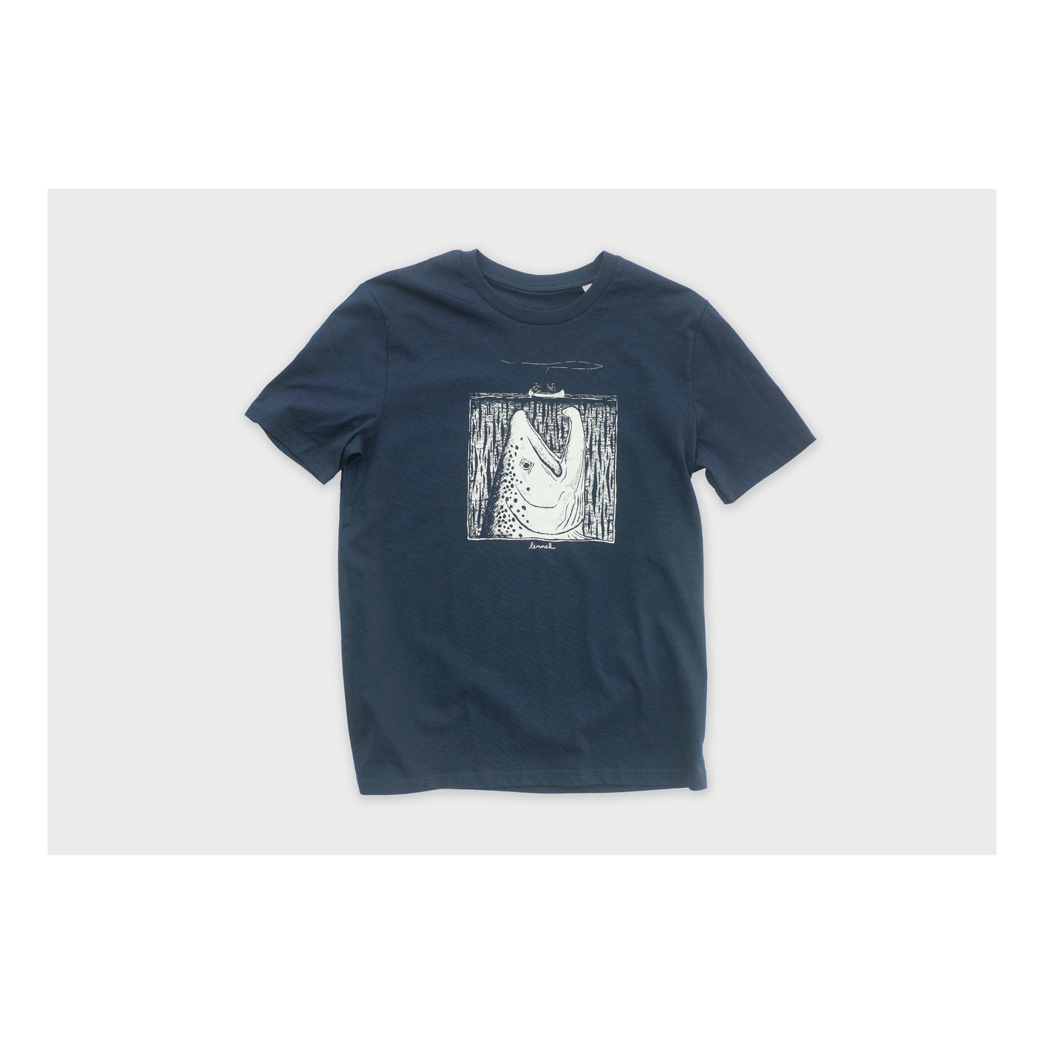 Lemmel T-shirt Moby Deep Sea organic cotton - Navy w white print i gruppen Kläder & Skor / Kläder / T-shirts hos Fishline (3010117-6034r)