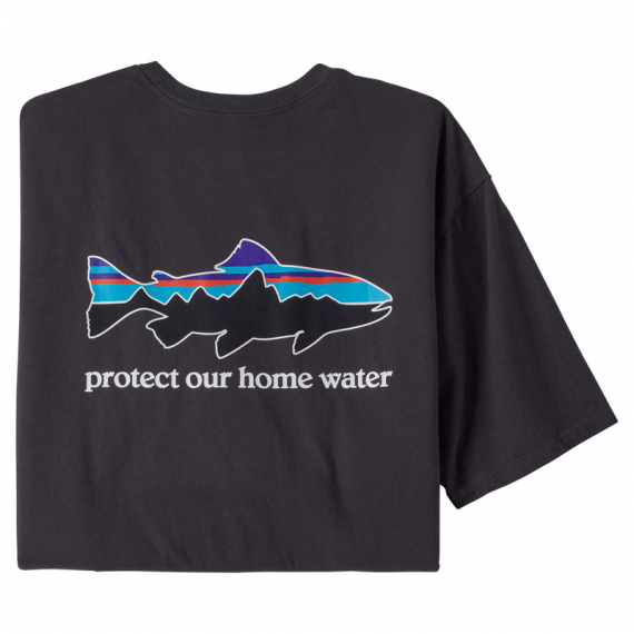 Patagonia M\'s Home Water Trout Organic T-Shirt Ink Black i gruppen Kläder & Skor / Kläder / T-shirts hos Fishline (37547-INBKr)