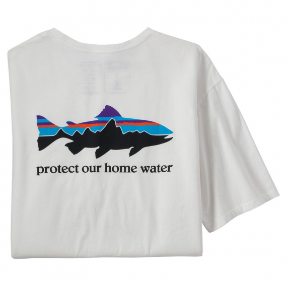 Patagonia M\'s Home Water Trout Organic T-Shirt White i gruppen Kläder & Skor / Kläder / T-shirts hos Fishline (37547-WHIr)