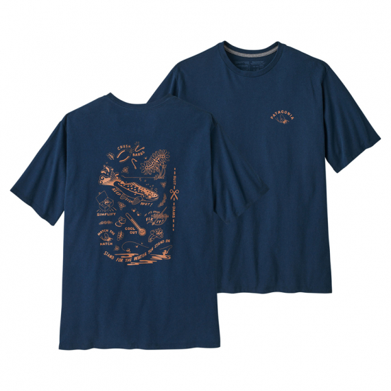 Patagonia M\'s Action Angler Responsibili-Tee Tidepool Blue i gruppen Kläder & Skor / Kläder / T-shirts hos Fishline (37675-TIDBr)