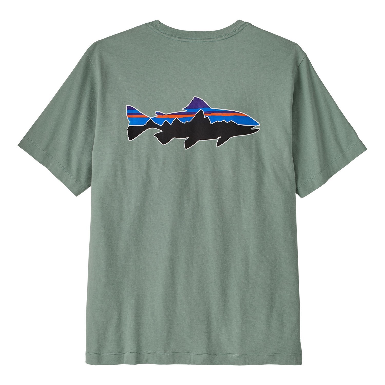 Patagonia M\'s Fitz Roy Trout T-Shirt CVGR i gruppen Kläder & Skor / Kläder / T-shirts hos Fishline (37846-CVGR-XXLr)