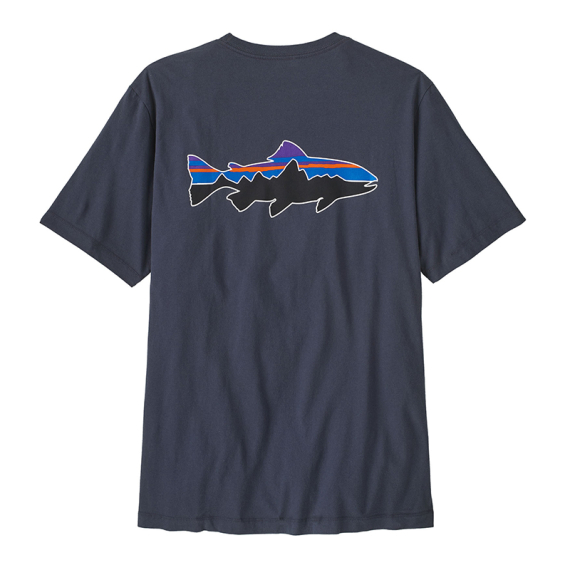 Patagonia M\'s Fitz Roy Trout T-Shirt Smolder Blue i gruppen Kläder & Skor / Kläder / T-shirts hos Fishline (37846-SMDB-Lr)