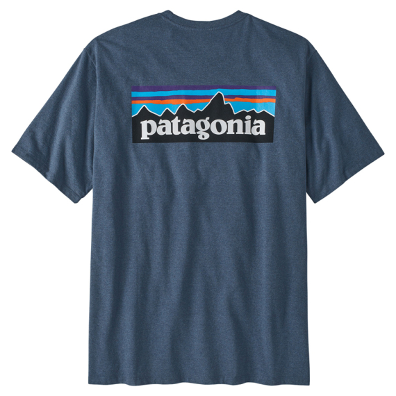 Patagonia M\'s P-6 Logo Responsibili-Tee, Utility Blue i gruppen Kläder & Skor / Kläder / T-shirts hos Fishline (38504-UTB-Sr)