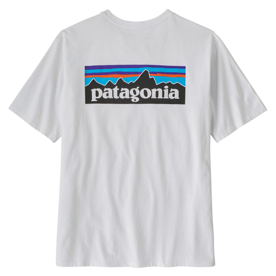 Patagonia M\'s P-6 Logo Responsibili-Tee White i gruppen Kläder & Skor / Kläder / T-shirts hos Fishline (38504-WHI-Sr)