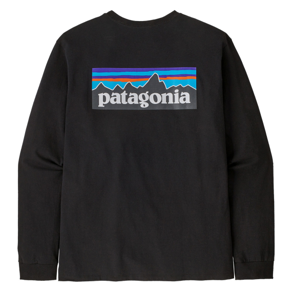 Patagonia M\'s L/S P-6 Logo Responsibili-Tee Black i gruppen Kläder & Skor / Kläder / Tröjor / Långärmade T-shirts hos Fishline (38518-BLK-Sr)